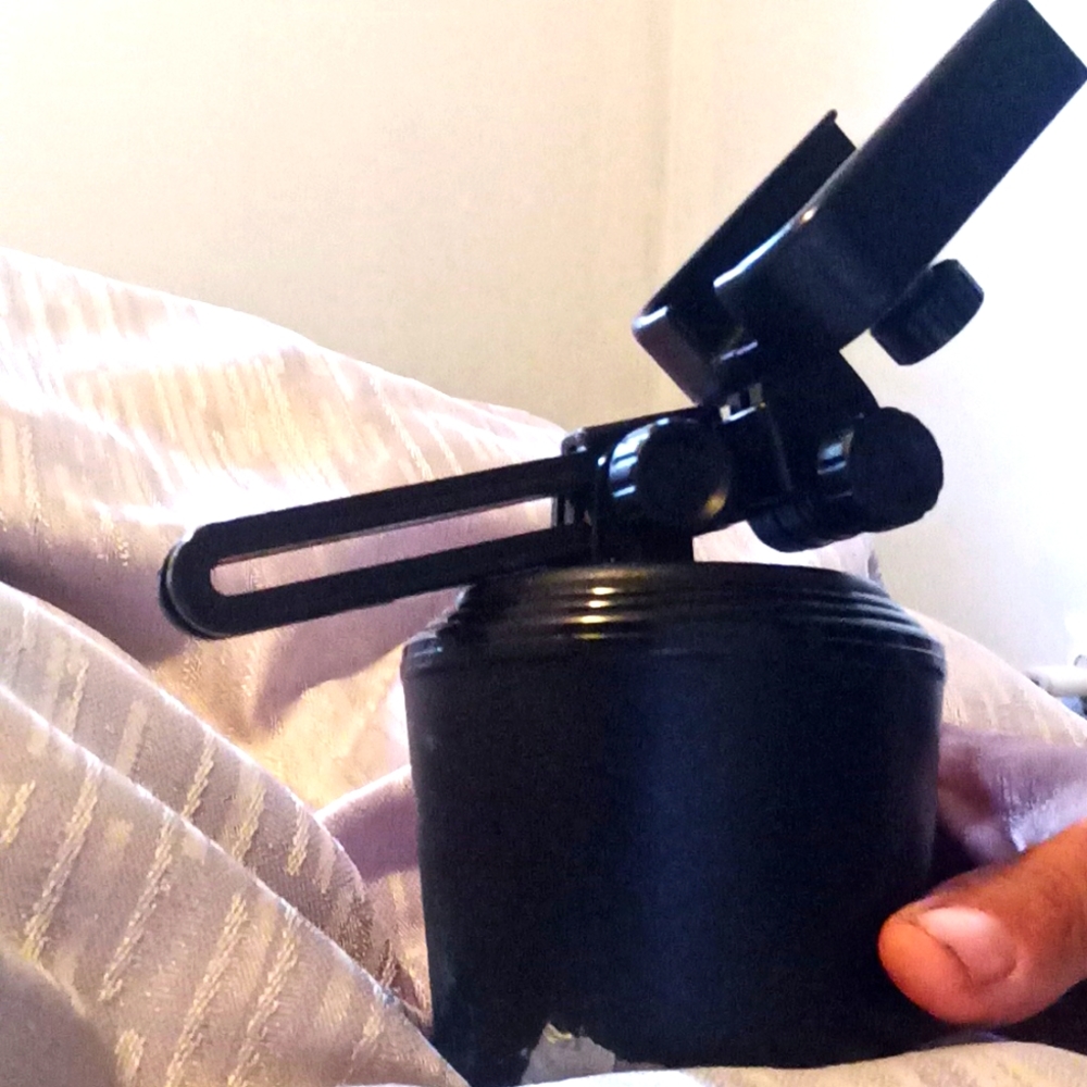 Phone Holder/Cup Holder w/3 Adjustable knobs and 4 Cup Sizes